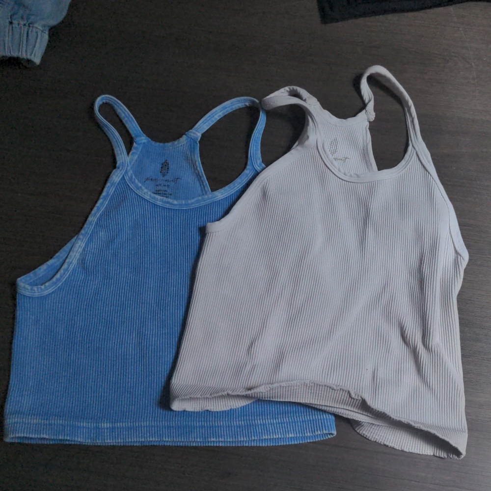 Happiness Runs Crop Tank SET OF TWO